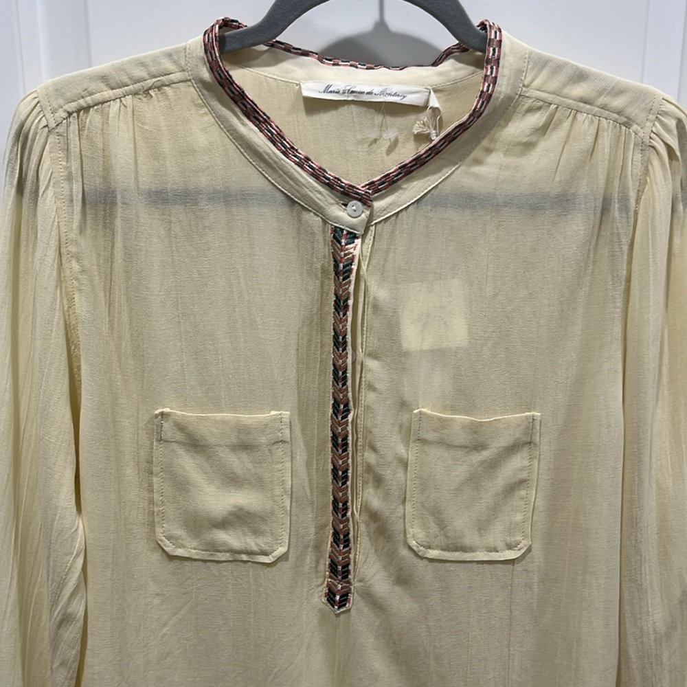 NWT Marie Louise De Monterey Braid Blouse in Antique Sz 8 - Picture 6 of 12